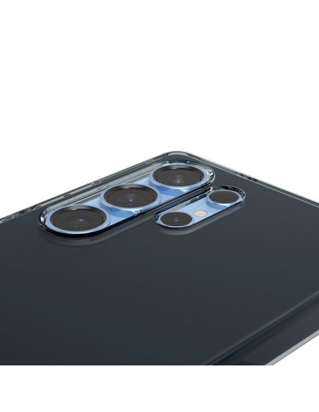 
„Samsung Galaxy S25 Ultra“ skystųjų kristalų dėklas – pusiau permatomas
