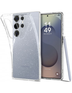 
„Samsung Galaxy S25 Ultra“ skystųjų kristalų dėklas – skaidrus ir blizgus
