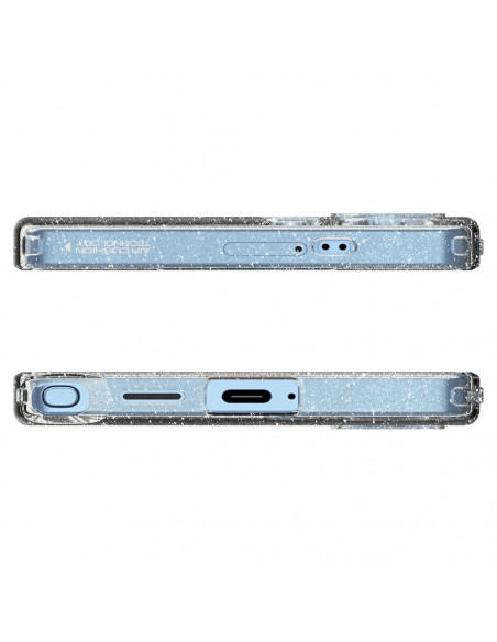 
„Samsung Galaxy S25 Ultra“ skystųjų kristalų dėklas – skaidrus ir blizgus
