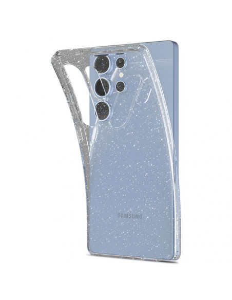 
„Samsung Galaxy S25 Ultra“ skystųjų kristalų dėklas – skaidrus ir blizgus
