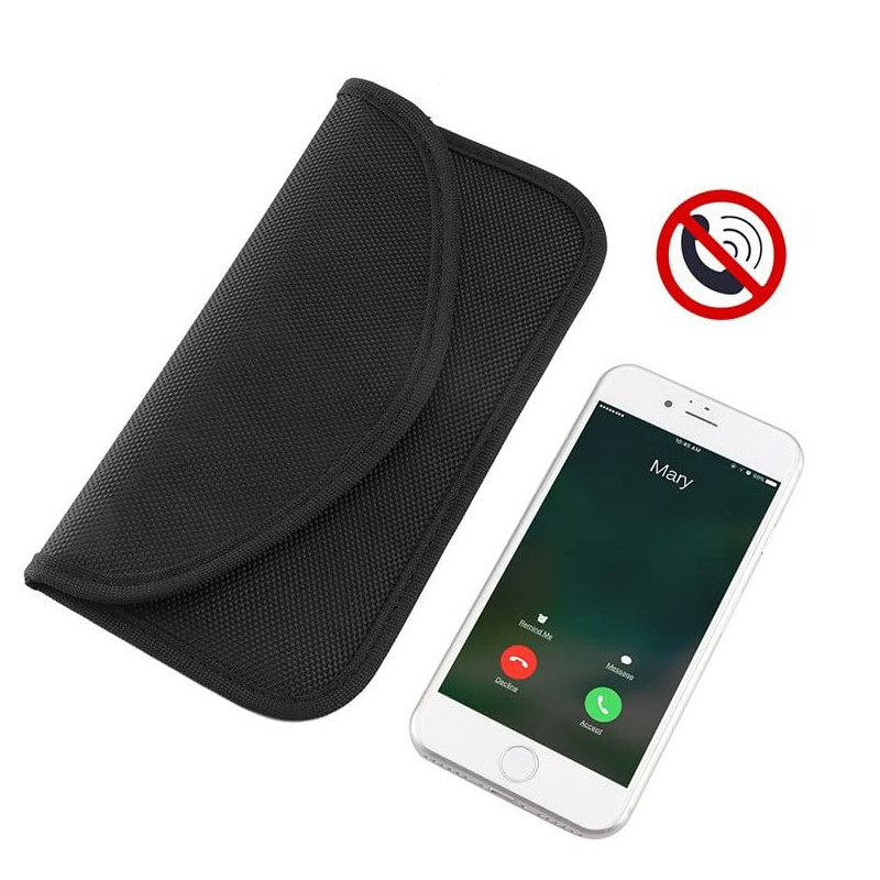 Apsaugos nuo vagystės dėklas automobilio raktams Faraday narvas 20x11cm juodas