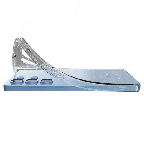 
„Samsung Galaxy S25 Ultra“ skystųjų kristalų dėklas – skaidrus ir blizgus
