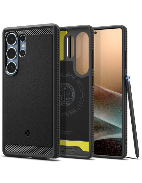 
„Samsung Galaxy S25 Ultra Rugged Armor Mag“ dėklas – juodas
