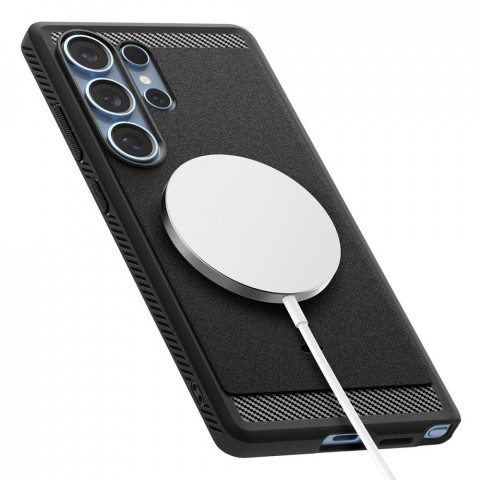 
„Samsung Galaxy S25 Ultra Rugged Armor Mag“ dėklas – juodas
