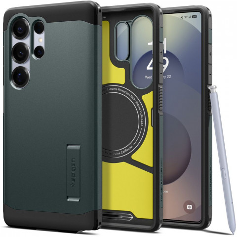 
„Samsung Galaxy S25 Ultra Tough Armor MagSafe“ dėklas – žalias
