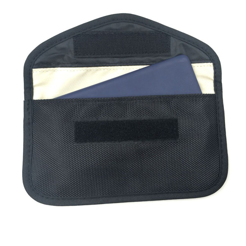 Apsaugos nuo vagystės dėklas automobilio raktams Faraday narvas 20x11cm juodas