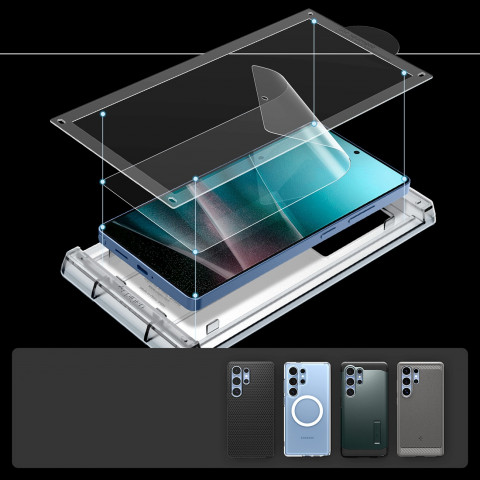 
Hibridinis stiklas, skirtas „Samsung Galaxy S25 Ultra Elite Shield EZ FIT“ - skaidrus
