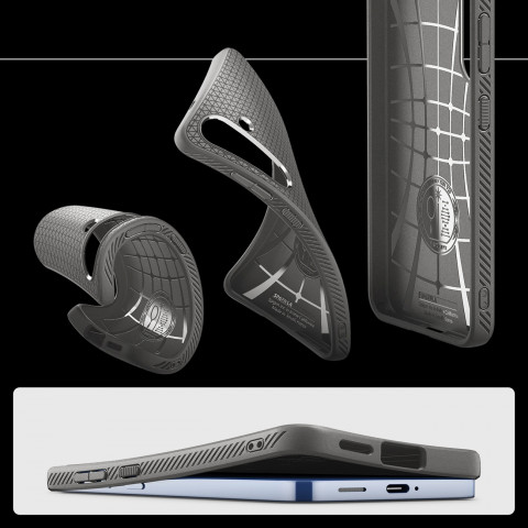 
„Samsung Galaxy S25+“ skysčio oro dėklas – pilkas
