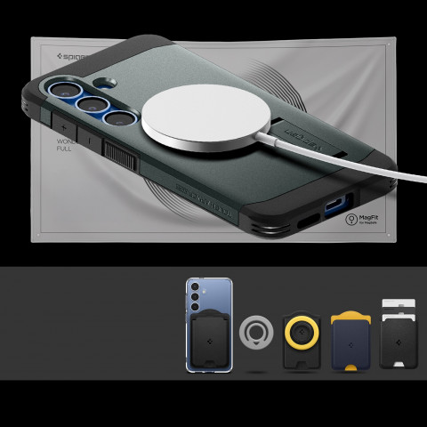 
„Samsung Galaxy S25+“ tvirtas „MagSafe“ dėklas – žalias
