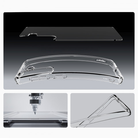 
„Samsung Galaxy S25+ Ultra Hybrid“ dėklas – skaidrus
