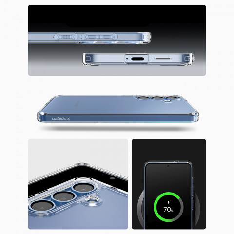 
„Samsung Galaxy S25+ Ultra Hybrid“ dėklas – skaidrus
