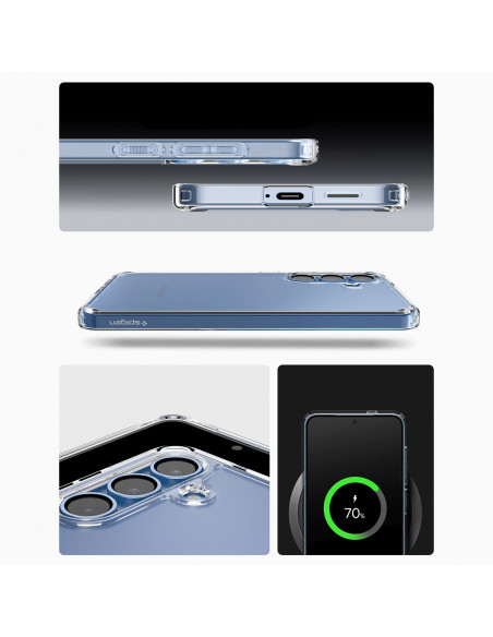 
„Samsung Galaxy S25+ Ultra Hybrid“ dėklas – skaidrus
