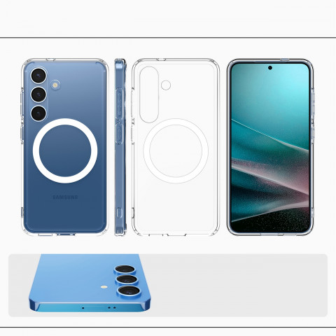 
„Samsung Galaxy S25+ Ultra Hybrid Mag“ dėklas – skaidrus
