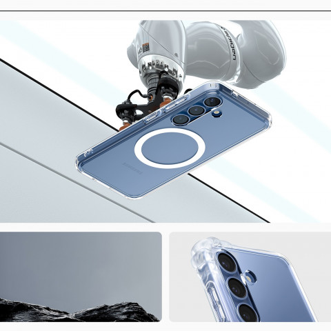 
„Samsung Galaxy S25+ Ultra Hybrid Mag“ dėklas – skaidrus
