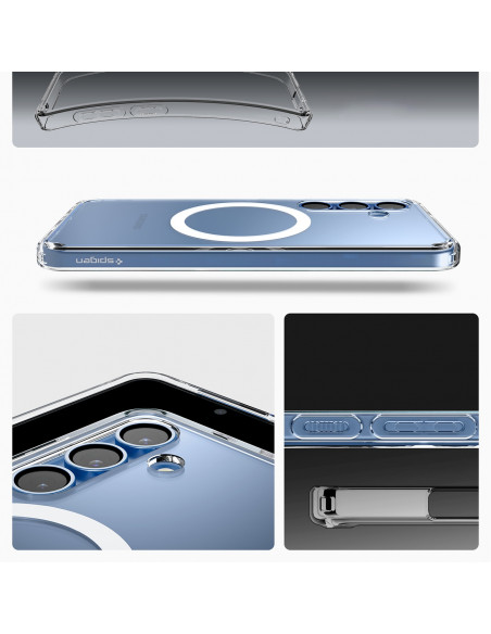 
„Samsung Galaxy S25+ Ultra Hybrid Mag“ dėklas – skaidrus
