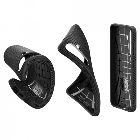 
„Samsung Galaxy S25 Liquid Air“ dėklas – matinės juodos spalvos
