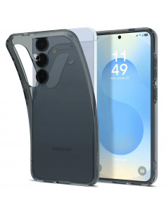 
„Samsung Galaxy S25“ skystųjų kristalų dėklas – juodas permatomas
