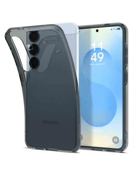 
„Samsung Galaxy S25“ skystųjų kristalų dėklas – juodas permatomas
