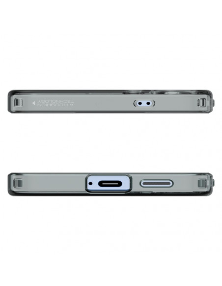 
„Samsung Galaxy S25“ skystųjų kristalų dėklas – juodas permatomas
