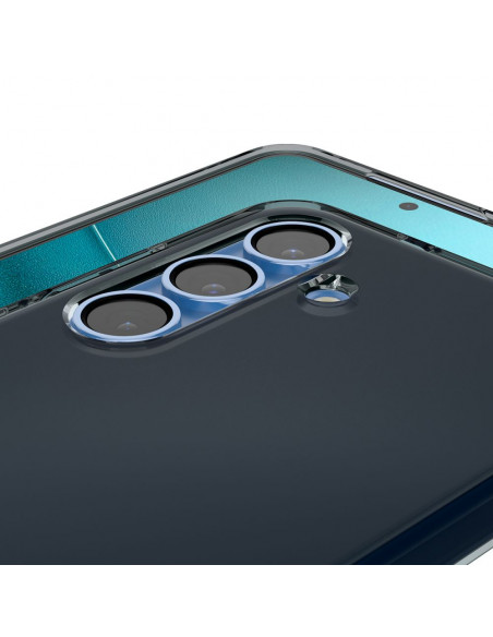 
„Samsung Galaxy S25“ skystųjų kristalų dėklas – juodas permatomas
