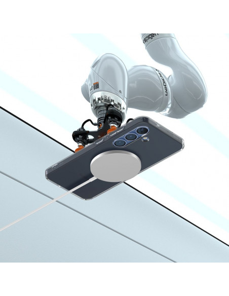 
„Samsung Galaxy S25“ skystųjų kristalų dėklas – juodas permatomas
