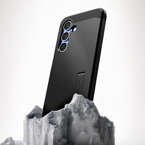 
„Samsung Galaxy S25“ dėklas su tvirtu „MagSafe“ stovu – juodas
