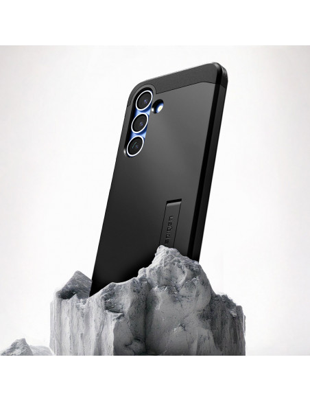 
„Samsung Galaxy S25“ dėklas su tvirtu „MagSafe“ stovu – juodas
