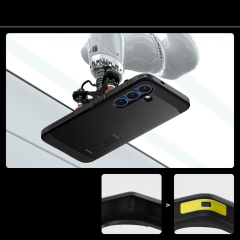 
„Samsung Galaxy S25“ dėklas su tvirtu „MagSafe“ stovu – juodas
