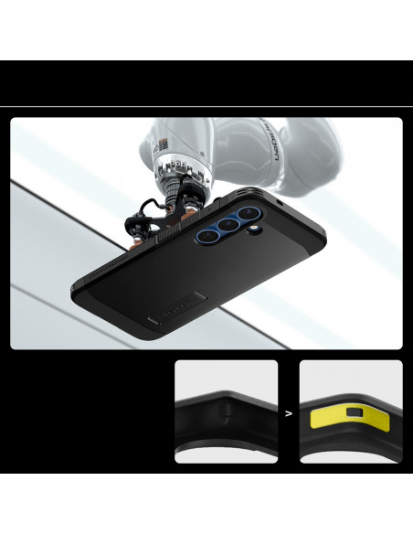 
„Samsung Galaxy S25“ dėklas su tvirtu „MagSafe“ stovu – juodas
