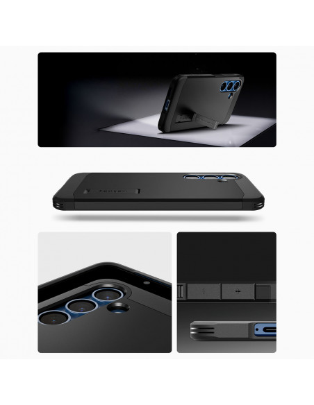 
„Samsung Galaxy S25“ dėklas su tvirtu „MagSafe“ stovu – juodas
