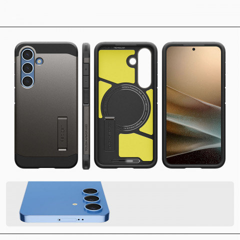 
„Samsung Galaxy S25“ dėklas su tvirtu „Tough Armor MagSafe“ stovu – pilkas
