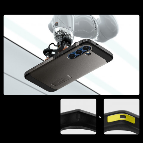 
„Samsung Galaxy S25“ dėklas su tvirtu „Tough Armor MagSafe“ stovu – pilkas
