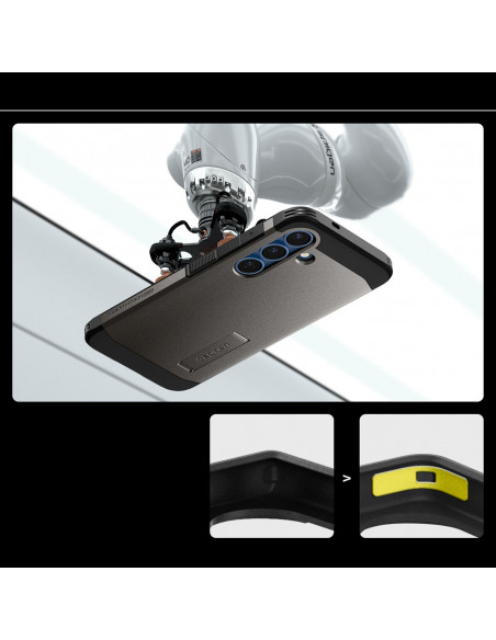 
„Samsung Galaxy S25“ dėklas su tvirtu „Tough Armor MagSafe“ stovu – pilkas
