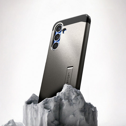 
„Samsung Galaxy S25“ dėklas su tvirtu „Tough Armor MagSafe“ stovu – pilkas
