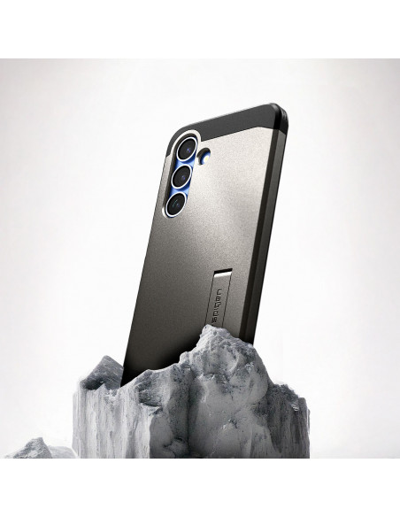 
„Samsung Galaxy S25“ dėklas su tvirtu „Tough Armor MagSafe“ stovu – pilkas
