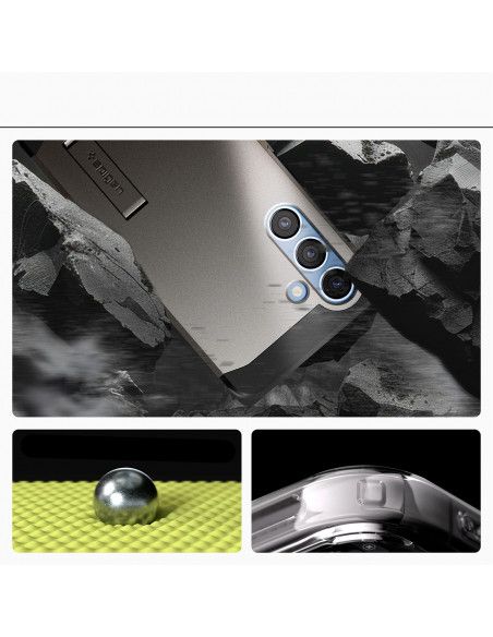 
„Samsung Galaxy S25“ dėklas su tvirtu „Tough Armor MagSafe“ stovu – pilkas
