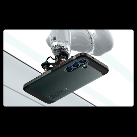 
„Samsung Galaxy S25“ dėklas su tvirtu „Tough Armor MagSafe“ stovu – žalias
