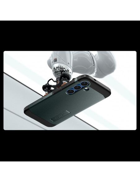 
„Samsung Galaxy S25“ dėklas su tvirtu „Tough Armor MagSafe“ stovu – žalias
