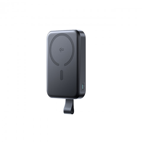 
Išorinė baterija 10000mAh 22.5W Qi2 JR-PBM11 MagSafe su stovu - juoda
