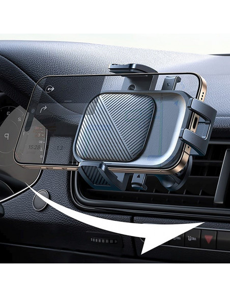 
Automobilinis telefono laikiklis oro išleidimo angai - juodas
