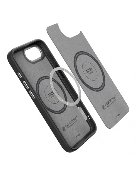 
„Enzo Aramid MagSafe“ dėklas, skirtas „iPhone 16e“ – juodas
