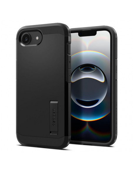 
„iPhone 16e“ dėklas su tvirtu „MagSafe“ laikikliu – juodas
