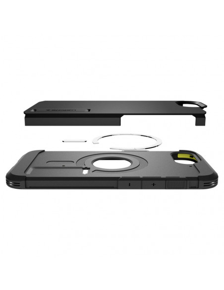 
„iPhone 16e“ dėklas su tvirtu „MagSafe“ laikikliu – juodas
