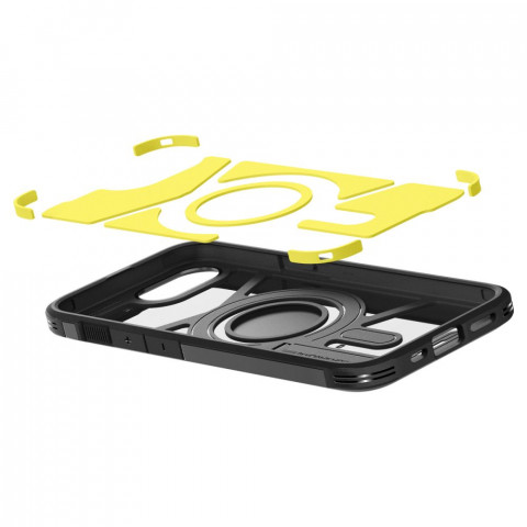 
„iPhone 16e“ dėklas su tvirtu „MagSafe“ laikikliu – juodas
