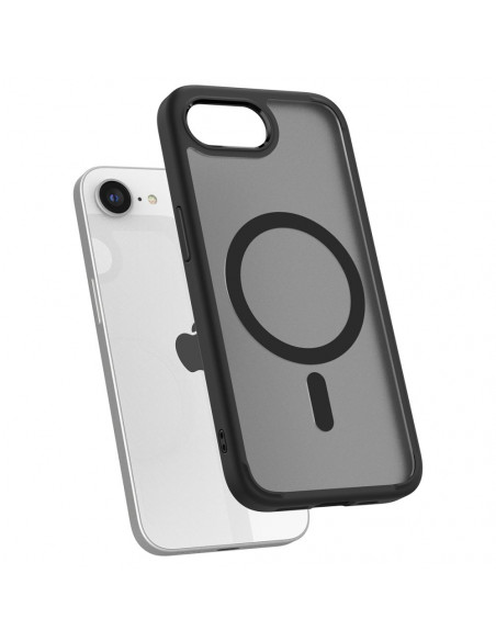 
„iPhone 16e Ultra Hybrid MagSafe“ dėklas – juodas permatomas
