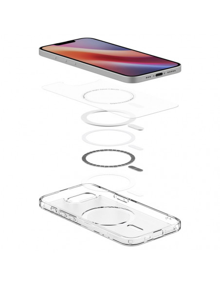 
„iPhone 16e Ultra Hybrid MagSafe“ dėklas – baltas permatomas
