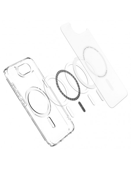 
„iPhone 16e Ultra Hybrid MagSafe“ dėklas – baltas permatomas
