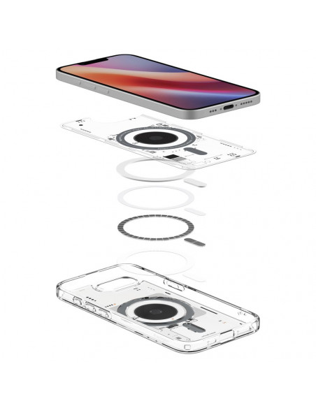 
„iPhone 16e Neo One Ultra Hybrid MagSafe“ dėklas – permatomas
