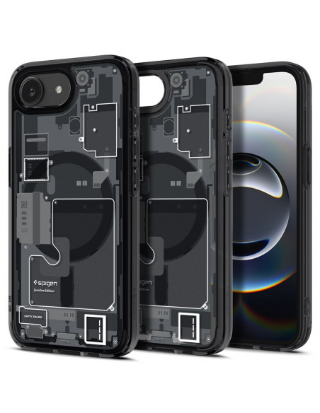 
„iPhone 16e Zero One Ultra Hybrid MagSafe“ dėklas – juodas
