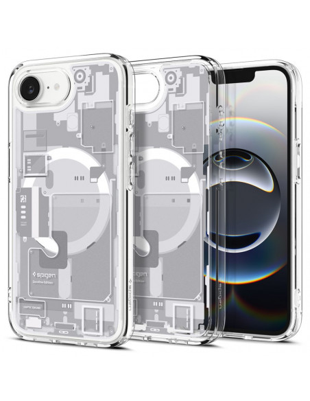 
„iPhone 16e Zero One Ultra Hybrid MagSafe“ dėklas – baltas
